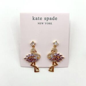 KS006-Kate Spade flamingo earrings